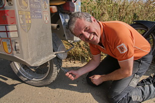 Reifenreparatur mit Pilz 